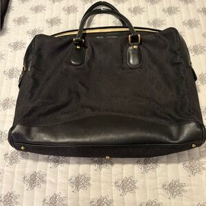 Genuine Gucci Black Cloth and  Leather Women’s Briefcase